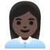 woman office worker, dark skin tone